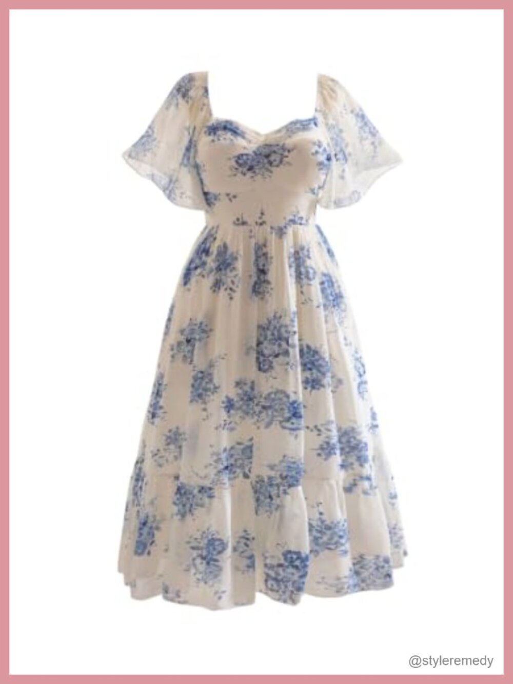 Plus Size Floral Maxi Dress Ruffle Flared Hem High Waist Summer Casual